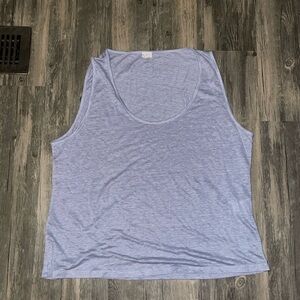 Poetry Clothing Longline Vest Sz 20 - Pale Chambray 100 linen